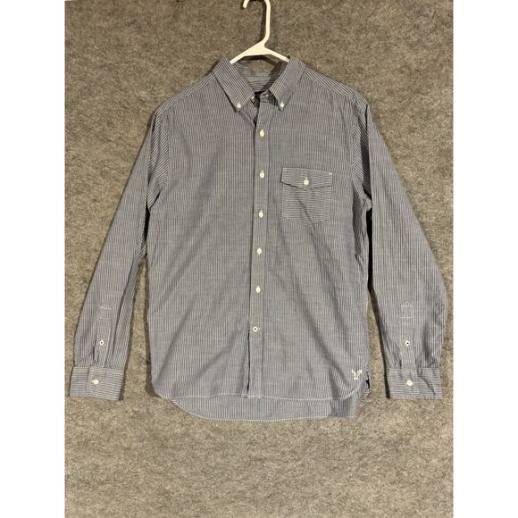 American Eagle Button Down Shirt Men Size Medium Pinstripe Preppy Academia 2010s - Picture 1 of 9